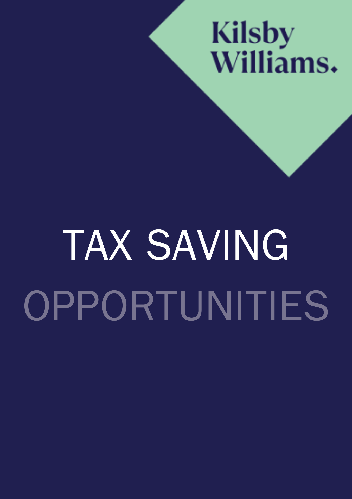 tax saving booklet cover